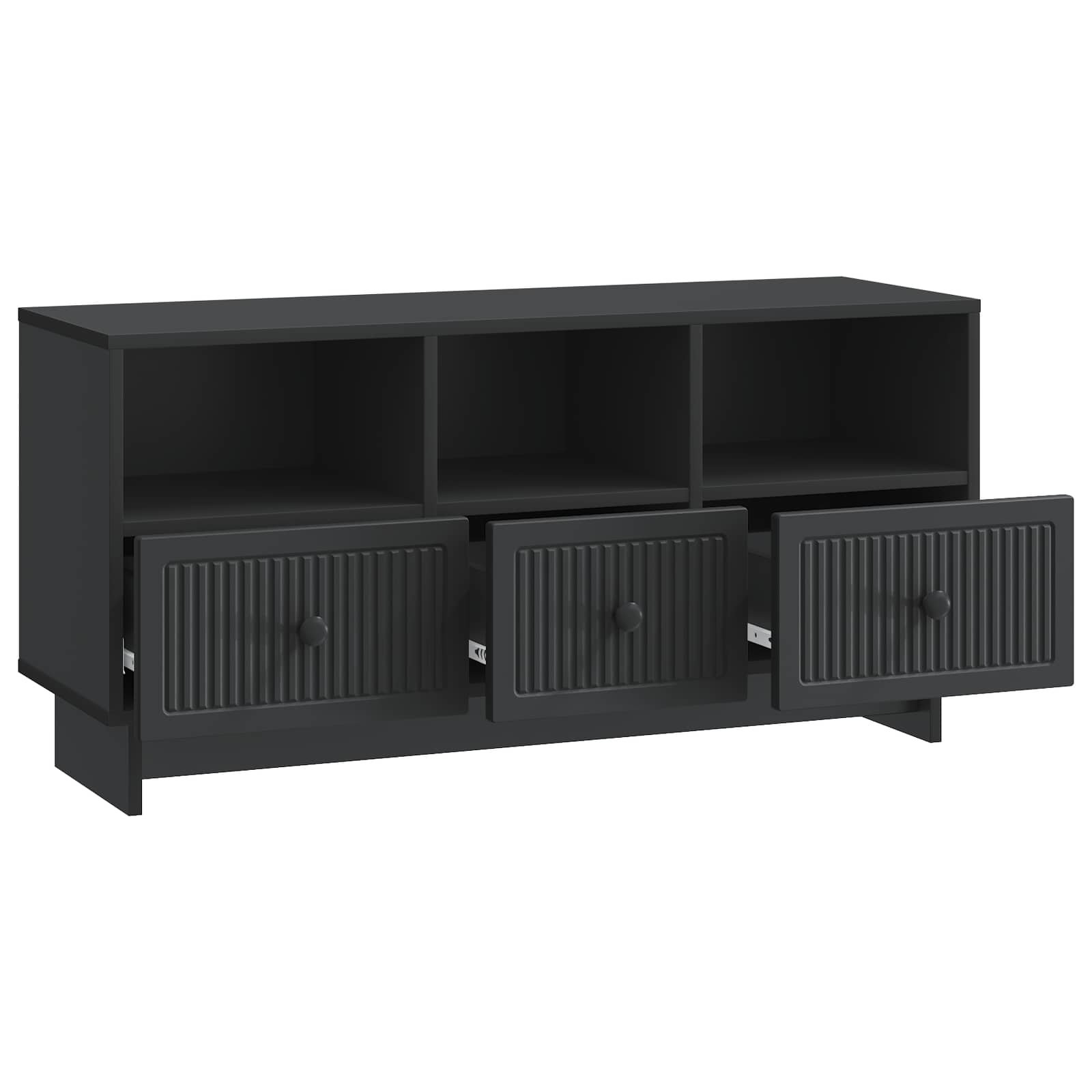vidaXL Szafka pod telewizor z szufladą Czarny 102 x 34,5 x 50 cm
