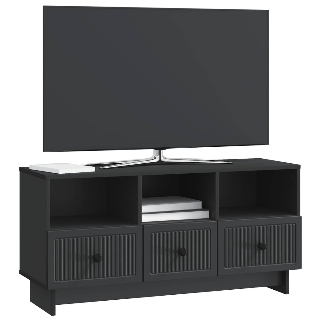 vidaXL Szafka pod telewizor z szufladą Czarny 102 x 34,5 x 50 cm