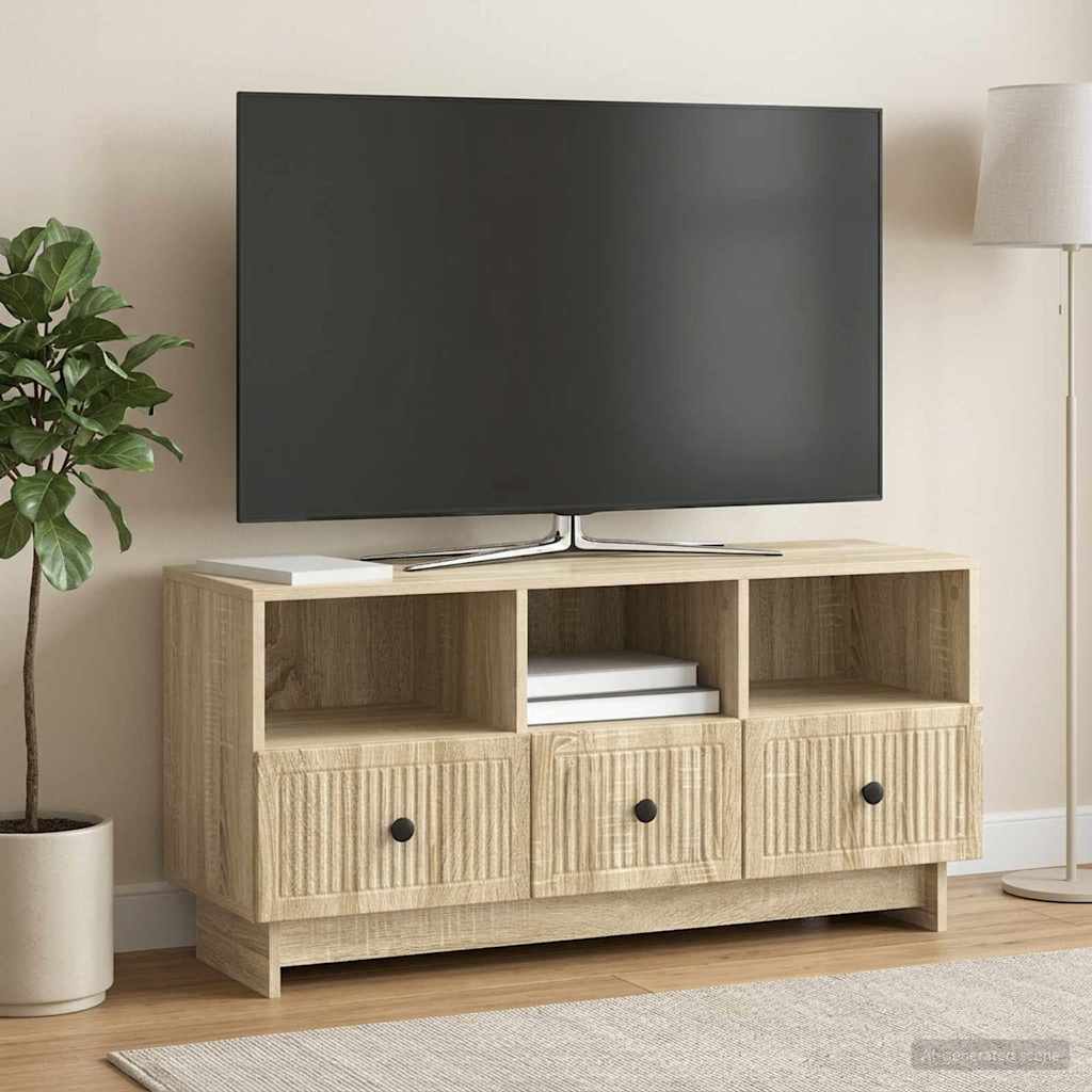 vidaXL Szafka pod telewizor z szufladą dąb Sonoma 102 x 34,5 x 50 cm