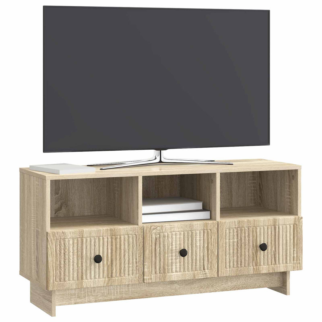 vidaXL Szafka pod telewizor z szufladą dąb Sonoma 102 x 34,5 x 50 cm