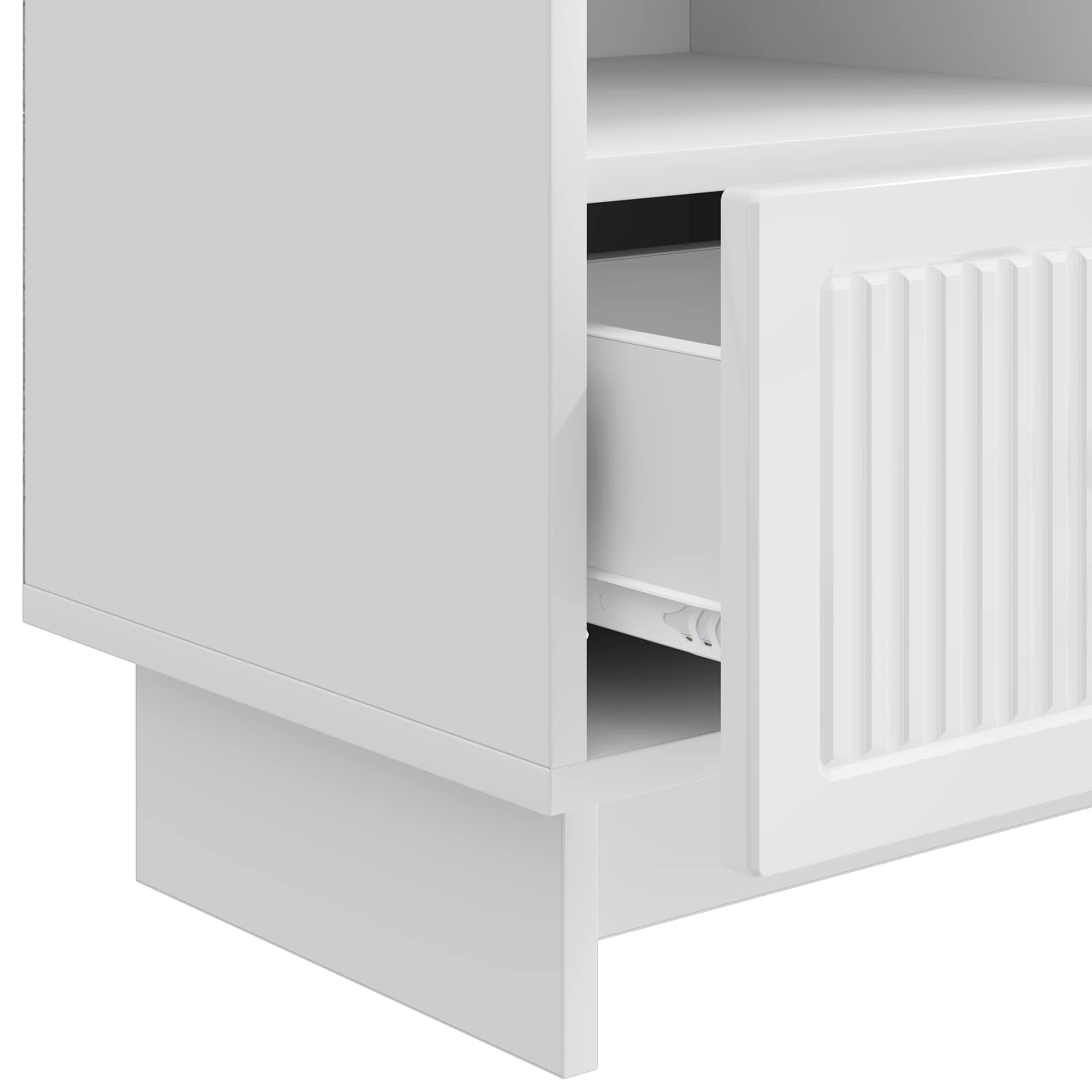 vidaXL Szafka pod telewizor Biały wysoki połysk 102 x 34,5 x 50 cm