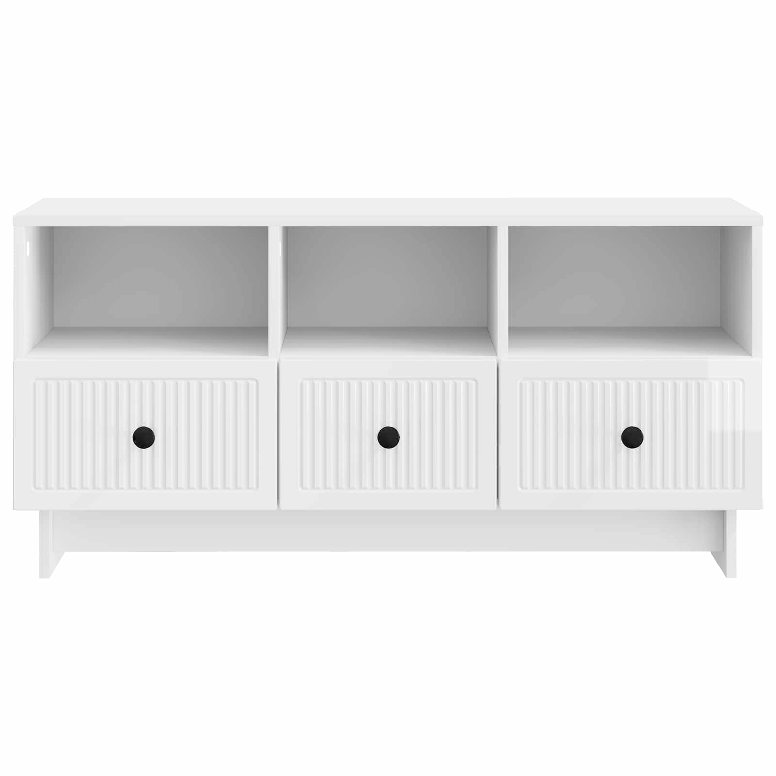 vidaXL Szafka pod telewizor Biały wysoki połysk 102 x 34,5 x 50 cm