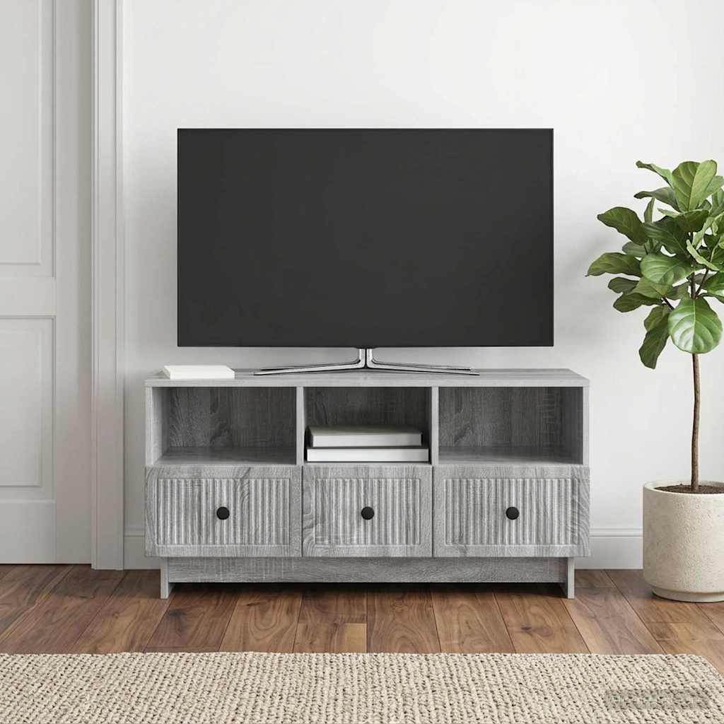 vidaXL Szafka pod telewizor z szufladą Szary Sonoma 102 x 34,5 x 50 cm