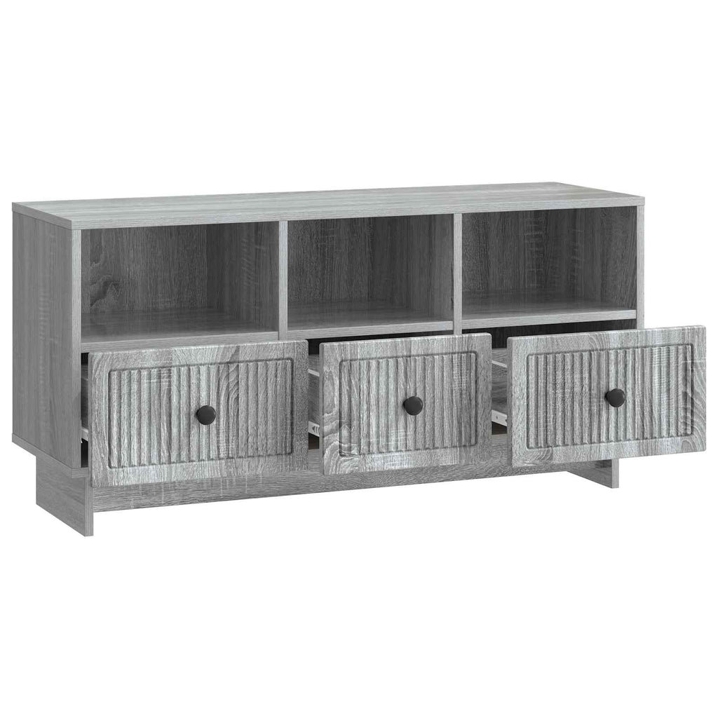 vidaXL Szafka pod telewizor z szufladą Szary Sonoma 102 x 34,5 x 50 cm