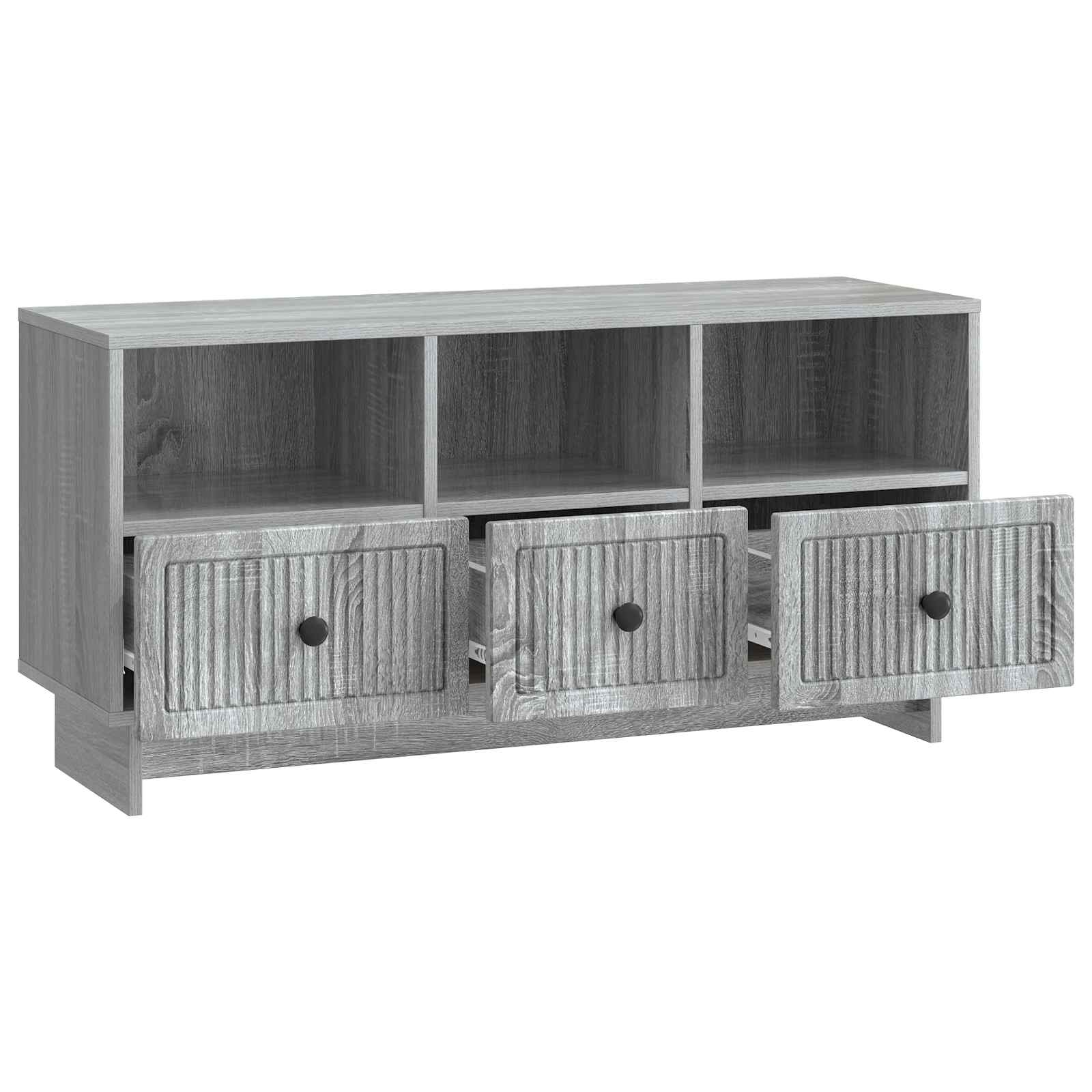 vidaXL Szafka pod telewizor z szufladą Szary Sonoma 102 x 34,5 x 50 cm