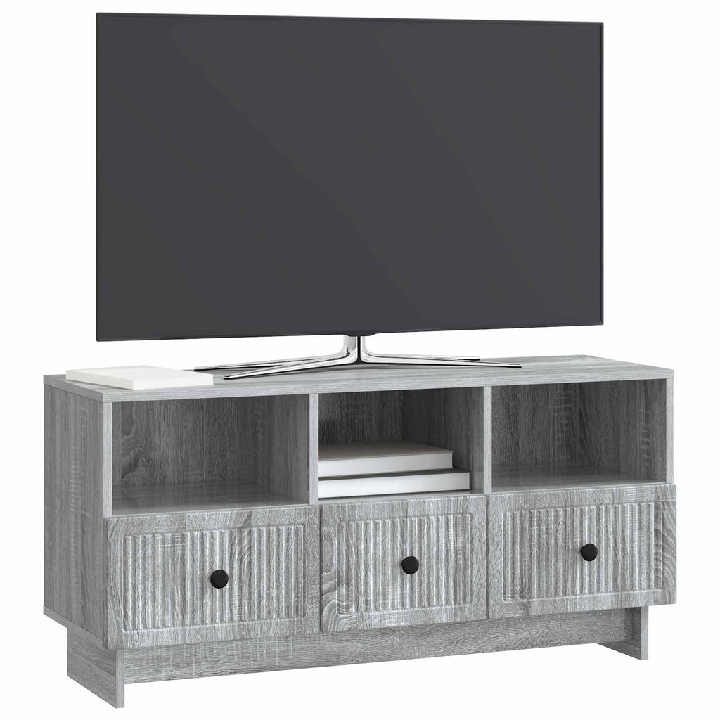 vidaXL Szafka pod telewizor z szufladą Szary Sonoma 102 x 34,5 x 50 cm