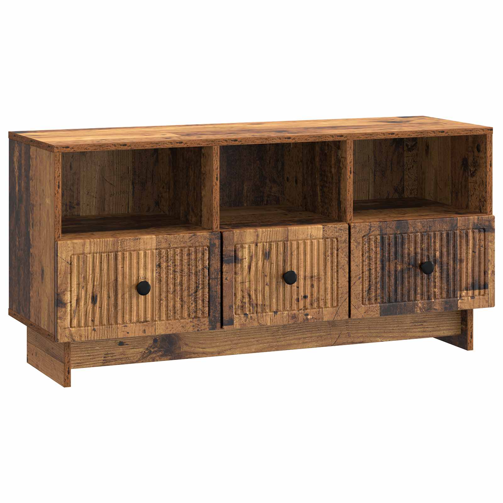 vidaXL Szafka pod telewizor z szufladą Stare drewno 102 x 34,5 x 50 cm