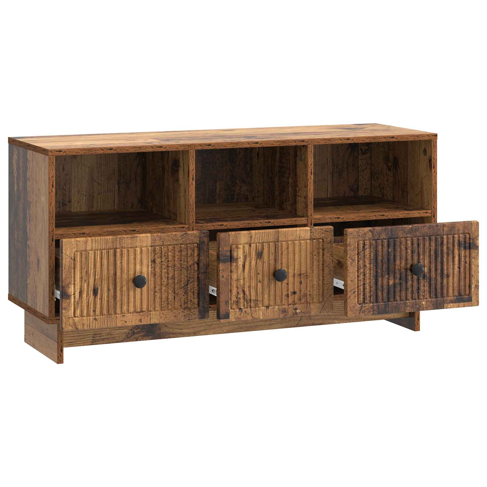 vidaXL Szafka pod telewizor z szufladą Stare drewno 102 x 34,5 x 50 cm