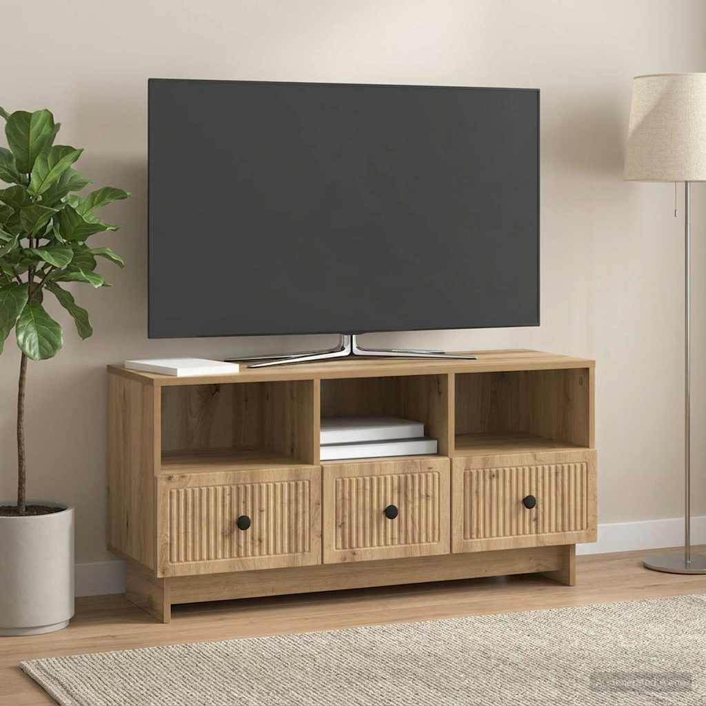 vidaXL Szafka pod telewizor 102 x 34,5 x 50 cm Dąb artisan