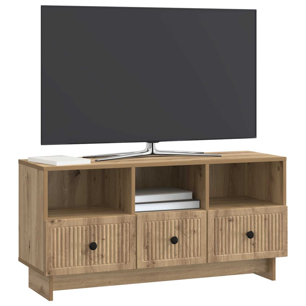 vidaXL Szafka pod telewizor z szufladą Dąb artisan 102 x 34,5 x 50 cm