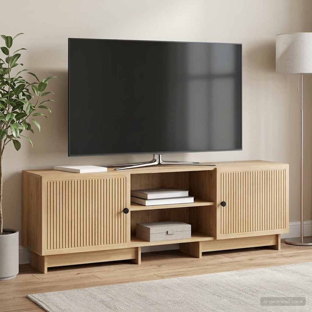 vidaXL Szafka pod telewizor Biały Wysoki Połysk 150 x 31 x 50 cm