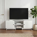 vidaXL Szafka pod telewizor Biały Wysoki Połysk 150 x 31 x 50 cm