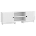 vidaXL Szafka pod telewizor Biały Wysoki Połysk 150 x 31 x 50 cm