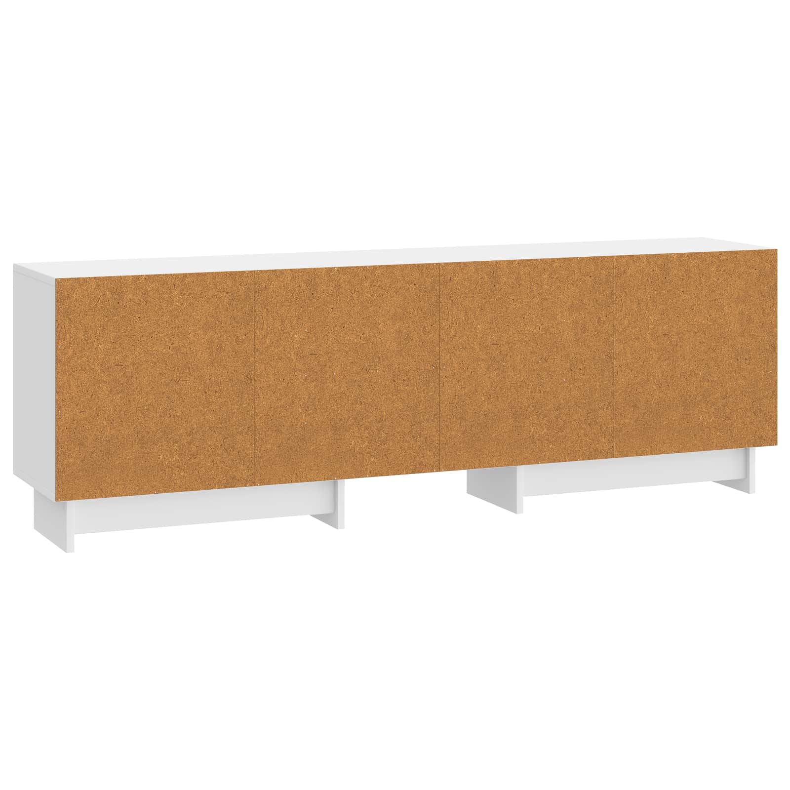 vidaXL Szafka pod telewizor Biały Wysoki Połysk 150 x 31 x 50 cm