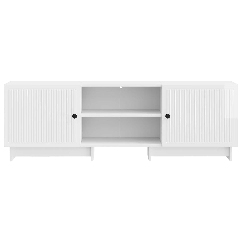 vidaXL Szafka pod telewizor Biały Wysoki Połysk 150 x 31 x 50 cm