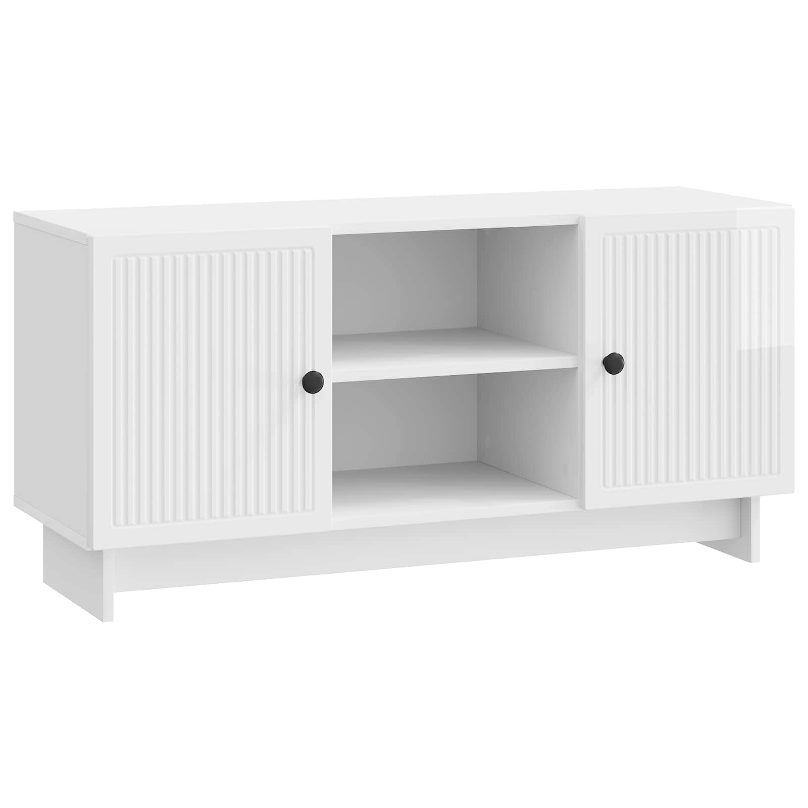 vidaXL Szafka pod telewizor 102 x 34,5 x 50 cm Biały wysoki połysk