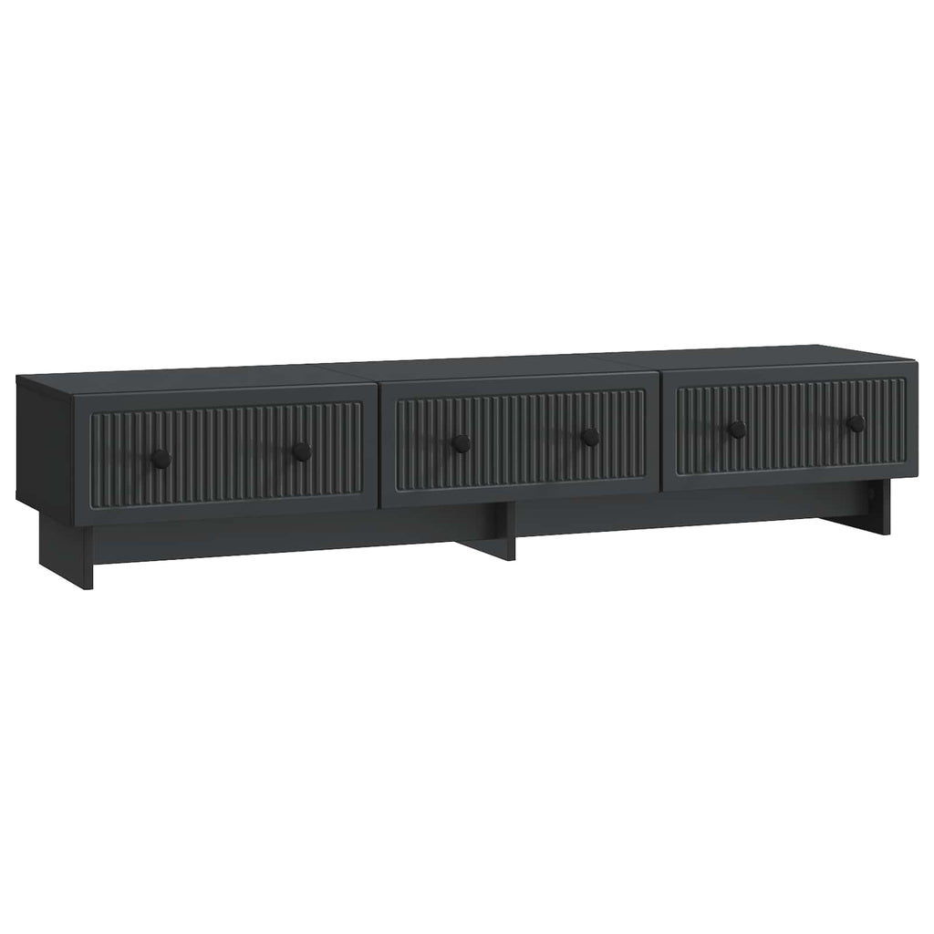 vidaXL Szafka pod telewizor z szufladą Czarny 147 x 34,5 x 30 cm
