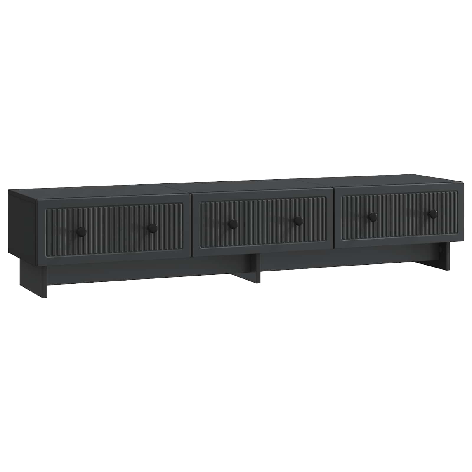 vidaXL Szafka pod telewizor z szufladą Czarny 147 x 34,5 x 30 cm