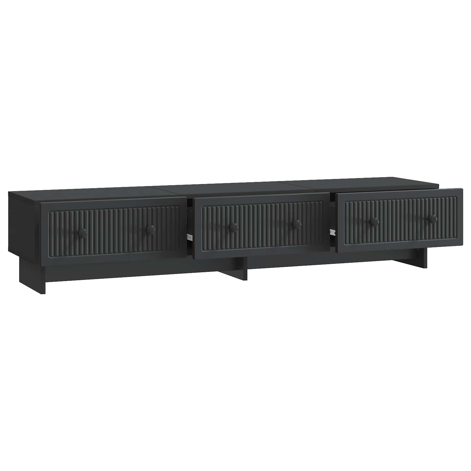 vidaXL Szafka pod telewizor z szufladą Czarny 147 x 34,5 x 30 cm