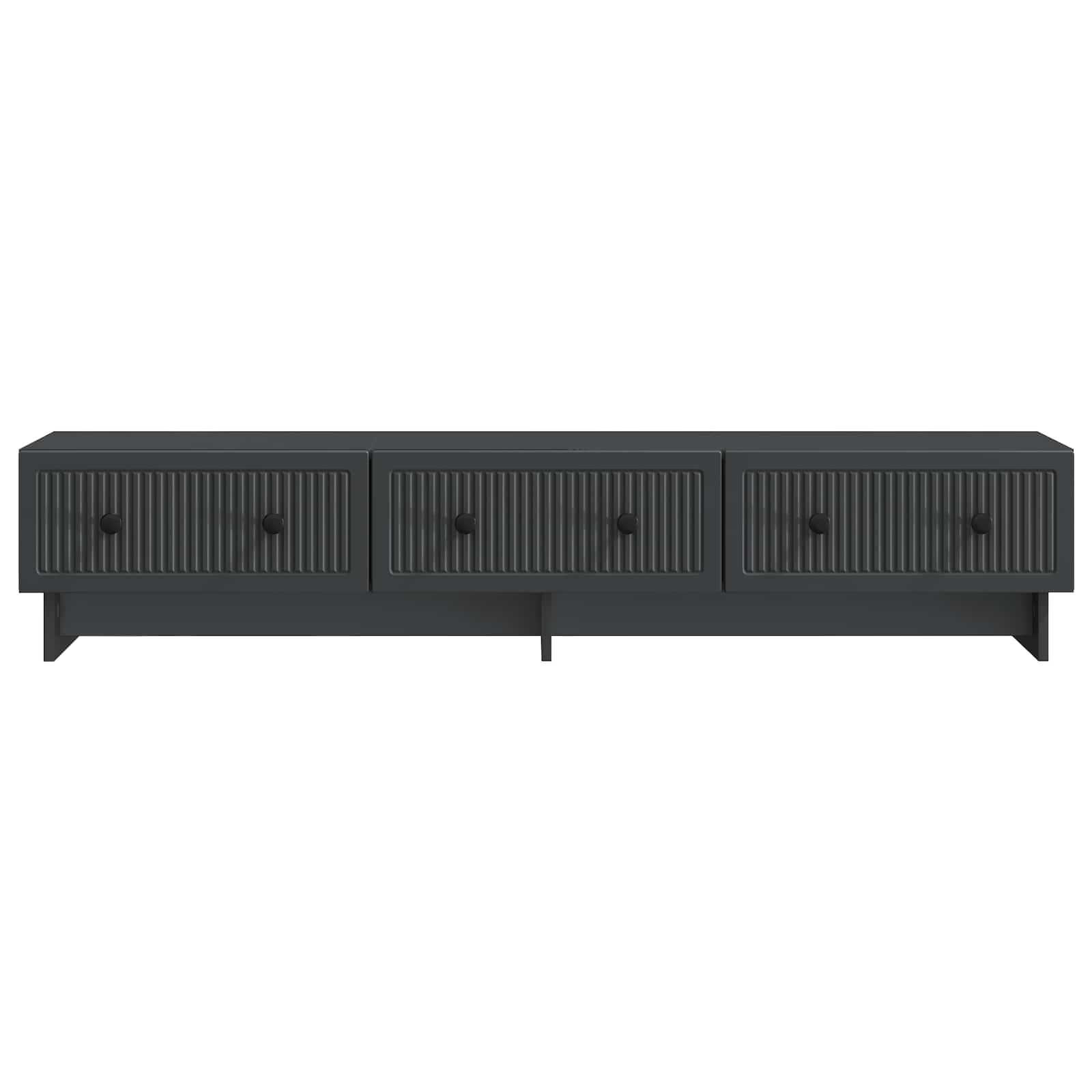 vidaXL Szafka pod telewizor z szufladą Czarny 147 x 34,5 x 30 cm