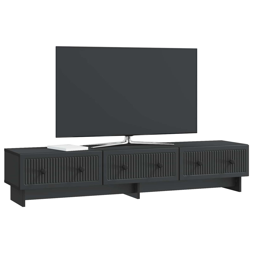 vidaXL Szafka pod telewizor z szufladą Czarny 147 x 34,5 x 30 cm