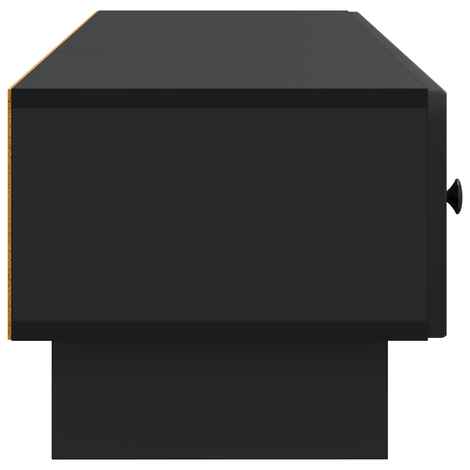 vidaXL Szafka pod telewizor z szufladą Czarny 147 x 34,5 x 30 cm