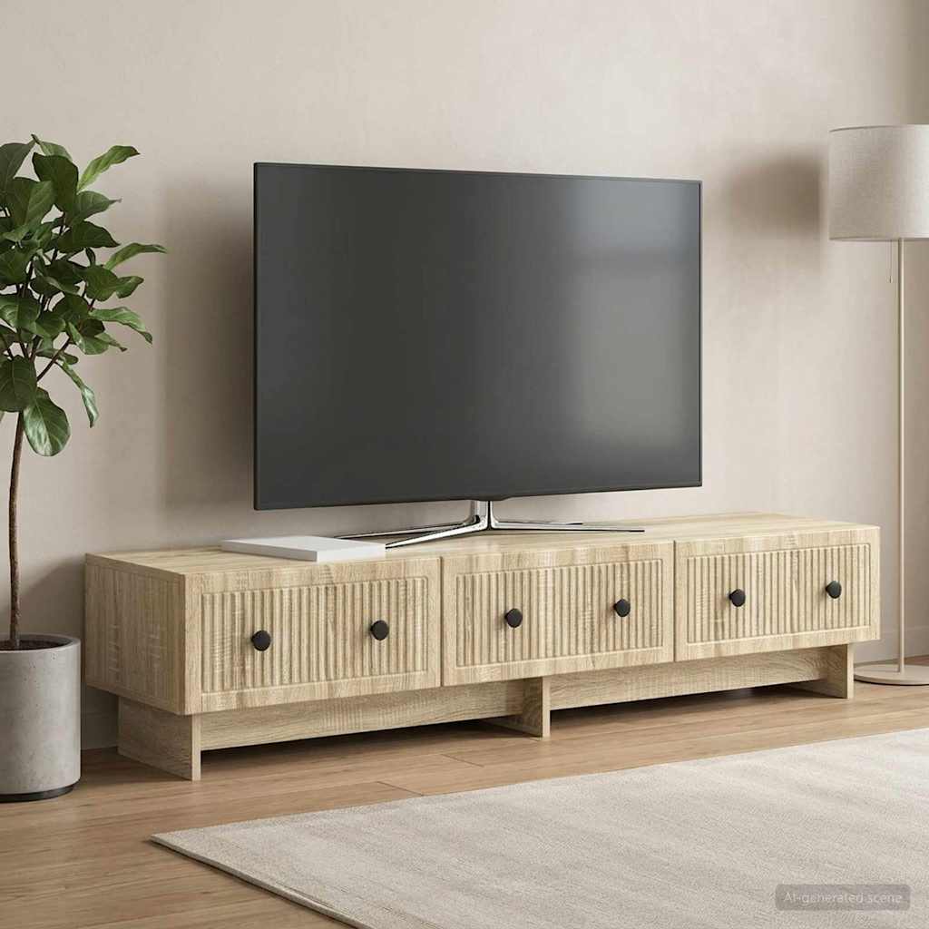 vidaXL Szafka pod telewizor z szufladą dąb Sonoma 147 x 34,5 x 30 cm