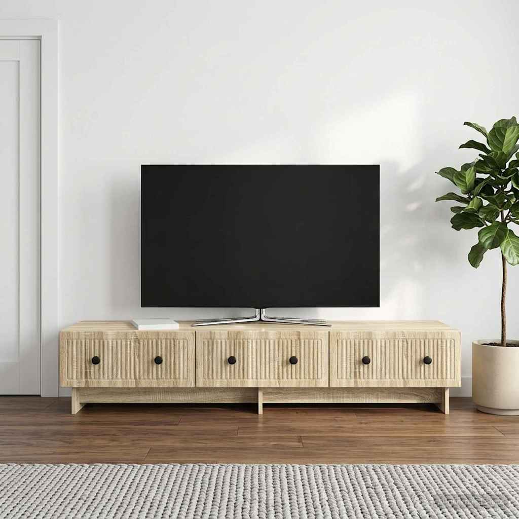 vidaXL Szafka pod telewizor z szufladą dąb Sonoma 147 x 34,5 x 30 cm