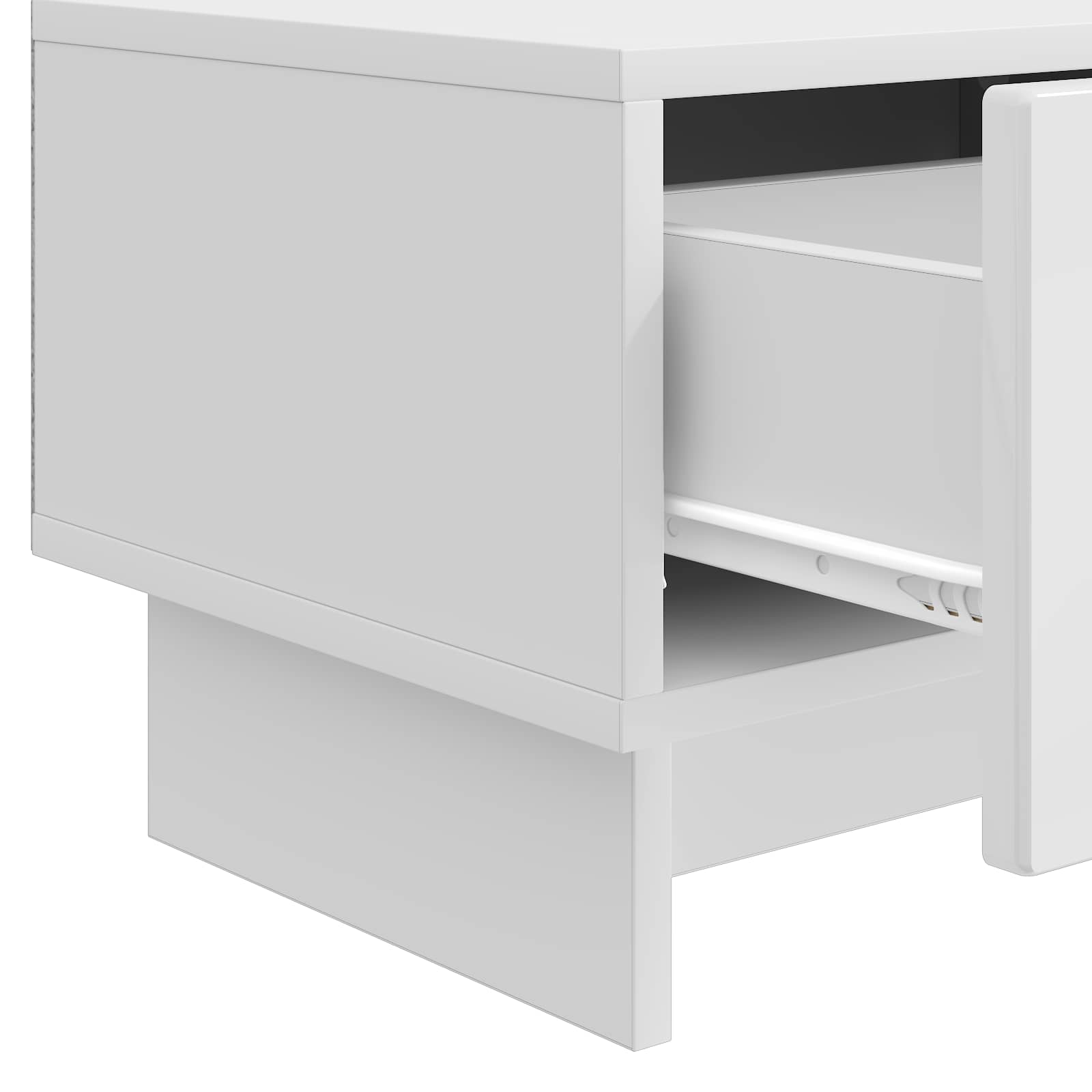 vidaXL Szafka pod telewizor Biały wysoki połysk 147 x 34,5 x 30 cm