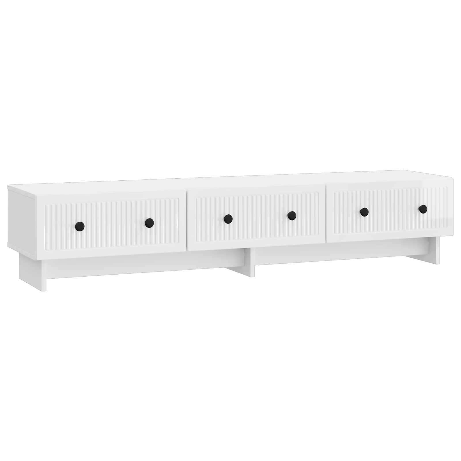 vidaXL Szafka pod telewizor Biały wysoki połysk 147 x 34,5 x 30 cm
