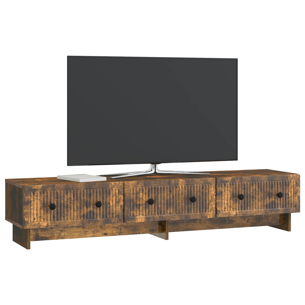 vidaXL Szafka pod telewizor z szufladą Dąb wędzony 147 x 34,5 x 30 cm
