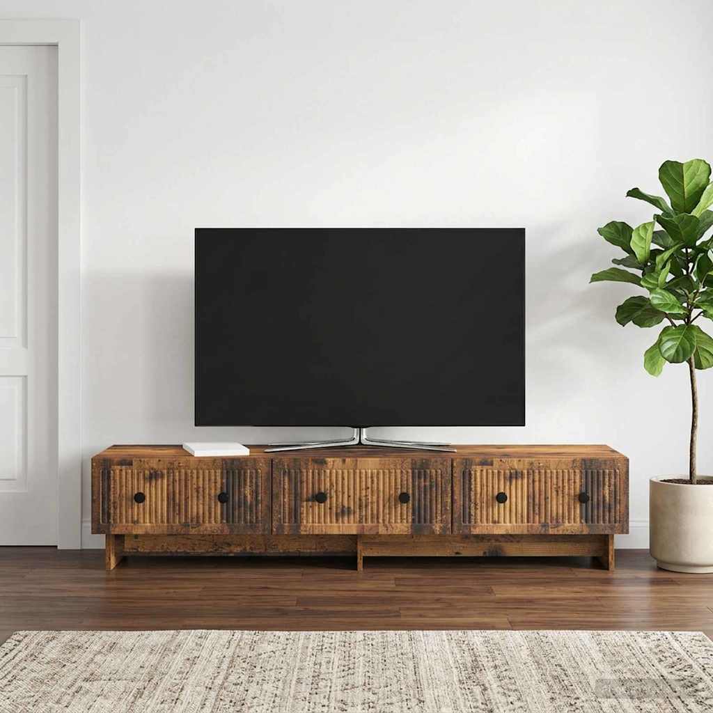 vidaXL Szafka pod telewizor 147 x 34,5 x 30 cm Stare drewno