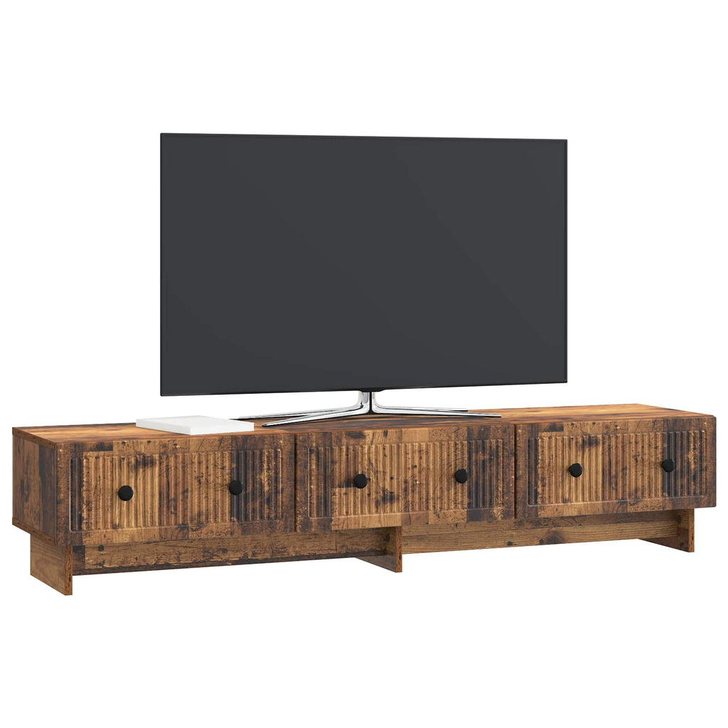 vidaXL Szafka pod telewizor z szufladą Stare drewno 147 x 34,5 x 30 cm