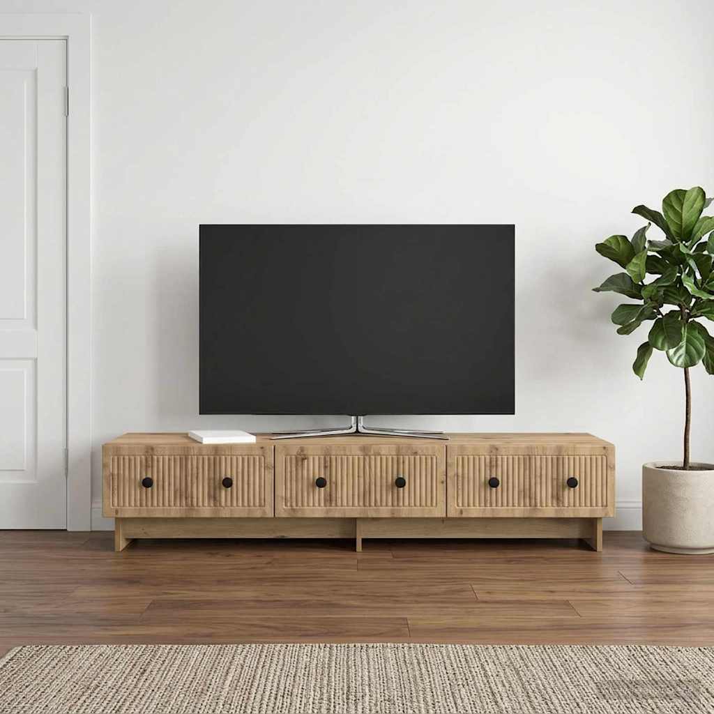 vidaXL Szafka pod telewizor 147 x 34,5 x 30 cm Dąb artisan