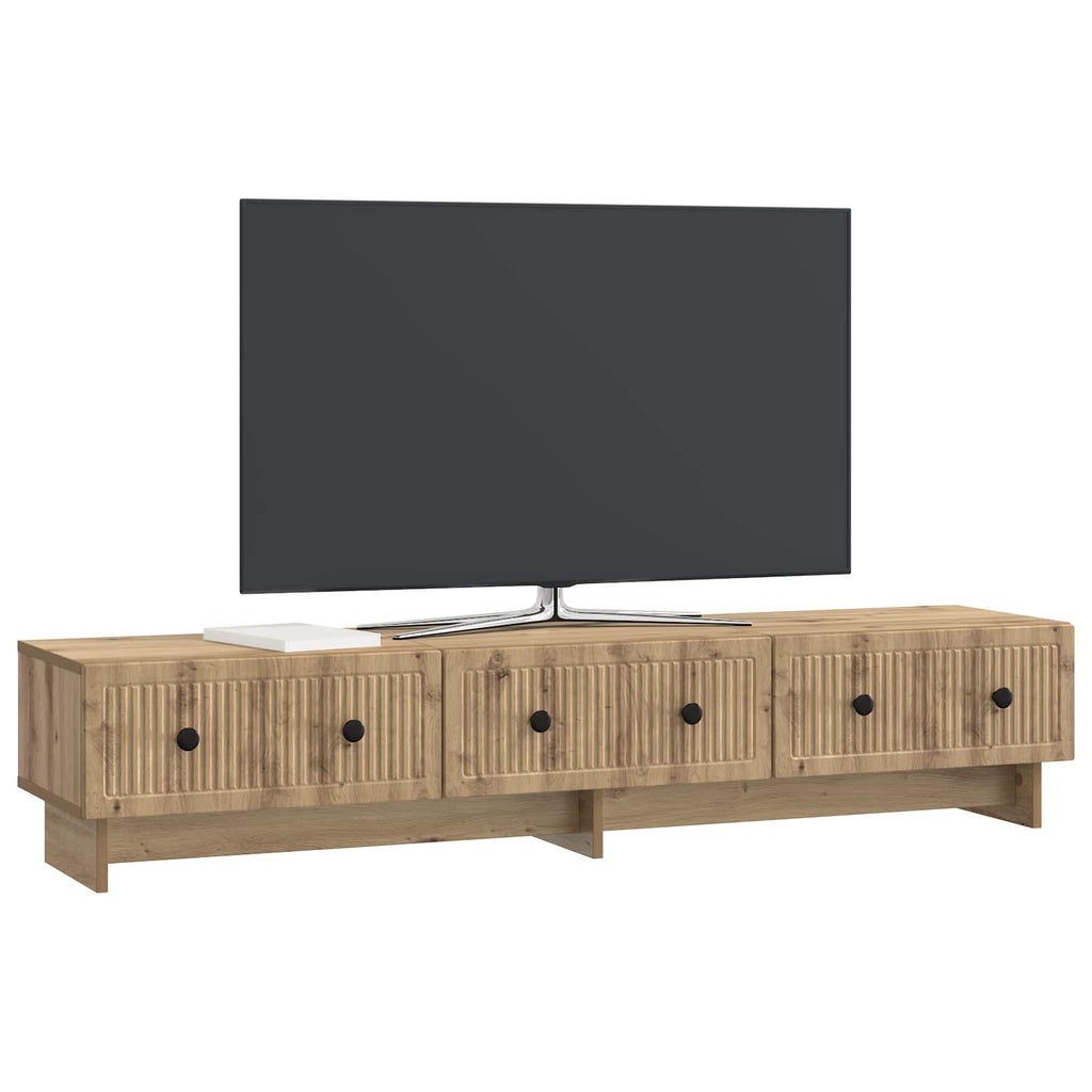 vidaXL Szafka pod telewizor z szufladą Dąb artisan 147 x 34,5 x 30 cm