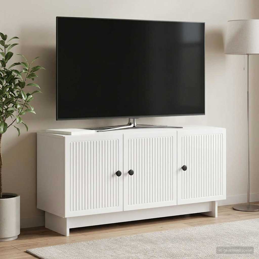 vidaXL Szafka pod telewizor Biały wysoki połysk 99 x 34,5 x 50 cm