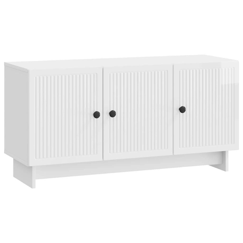 vidaXL Szafka pod telewizor Biały wysoki połysk 99 x 34,5 x 50 cm