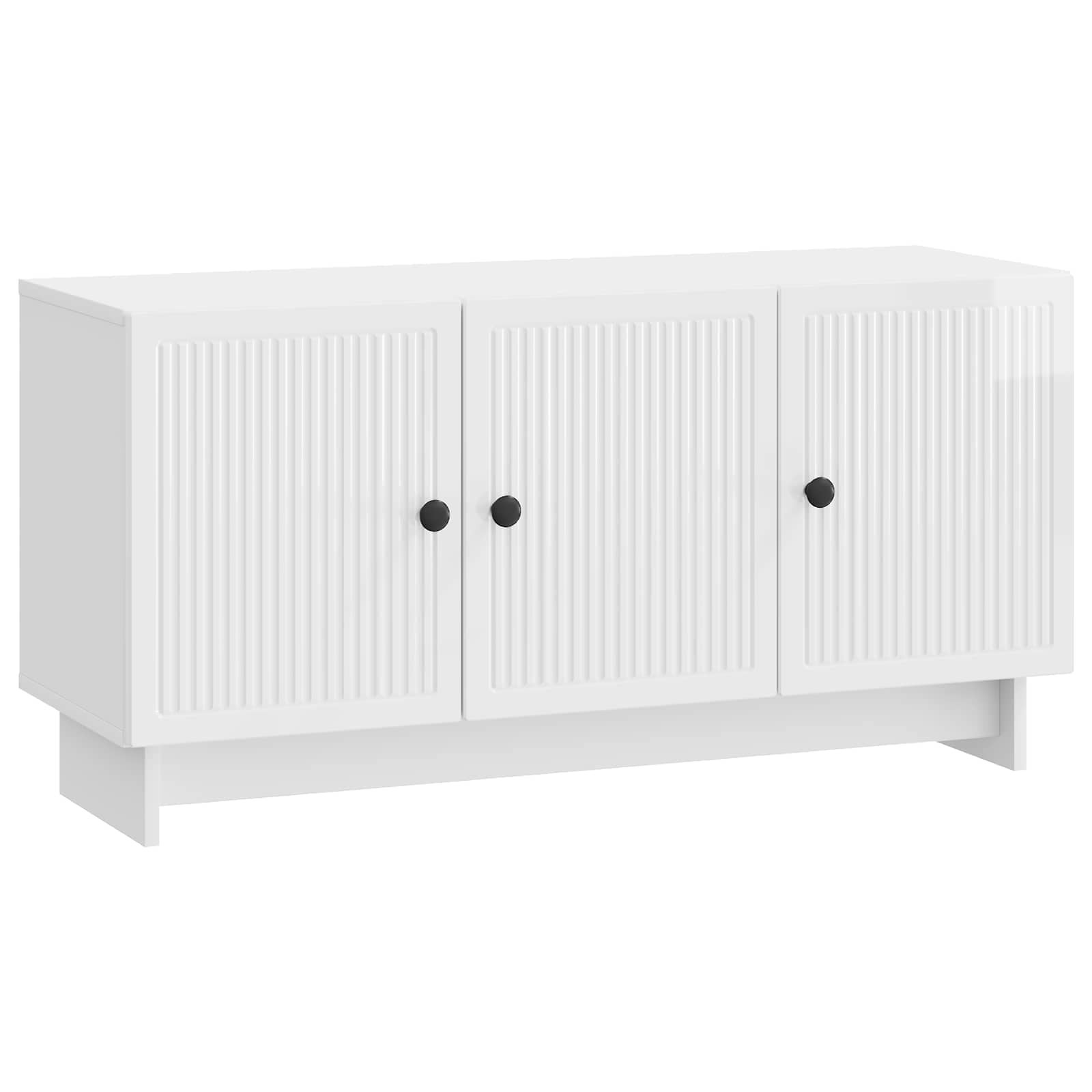 vidaXL Szafka pod telewizor Biały wysoki połysk 99 x 34,5 x 50 cm