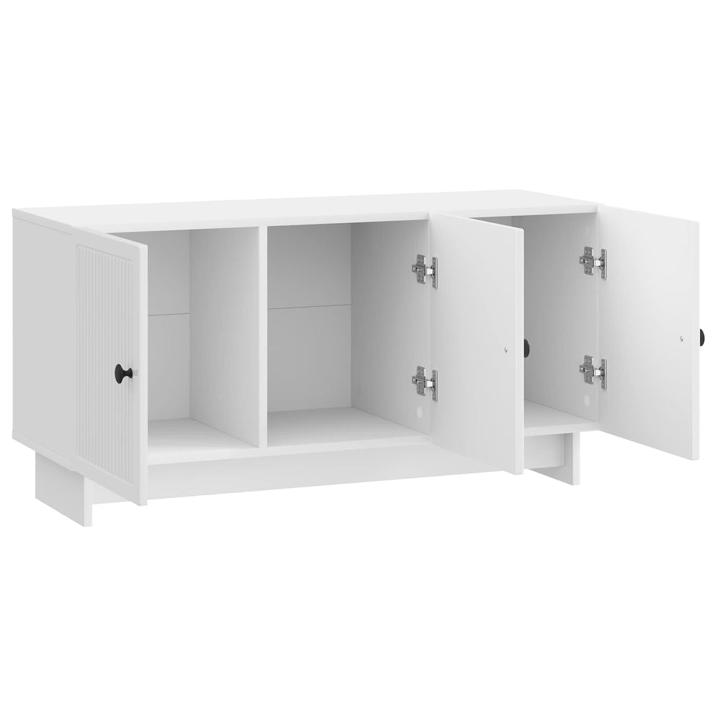 vidaXL Szafka pod telewizor Biały wysoki połysk 99 x 34,5 x 50 cm