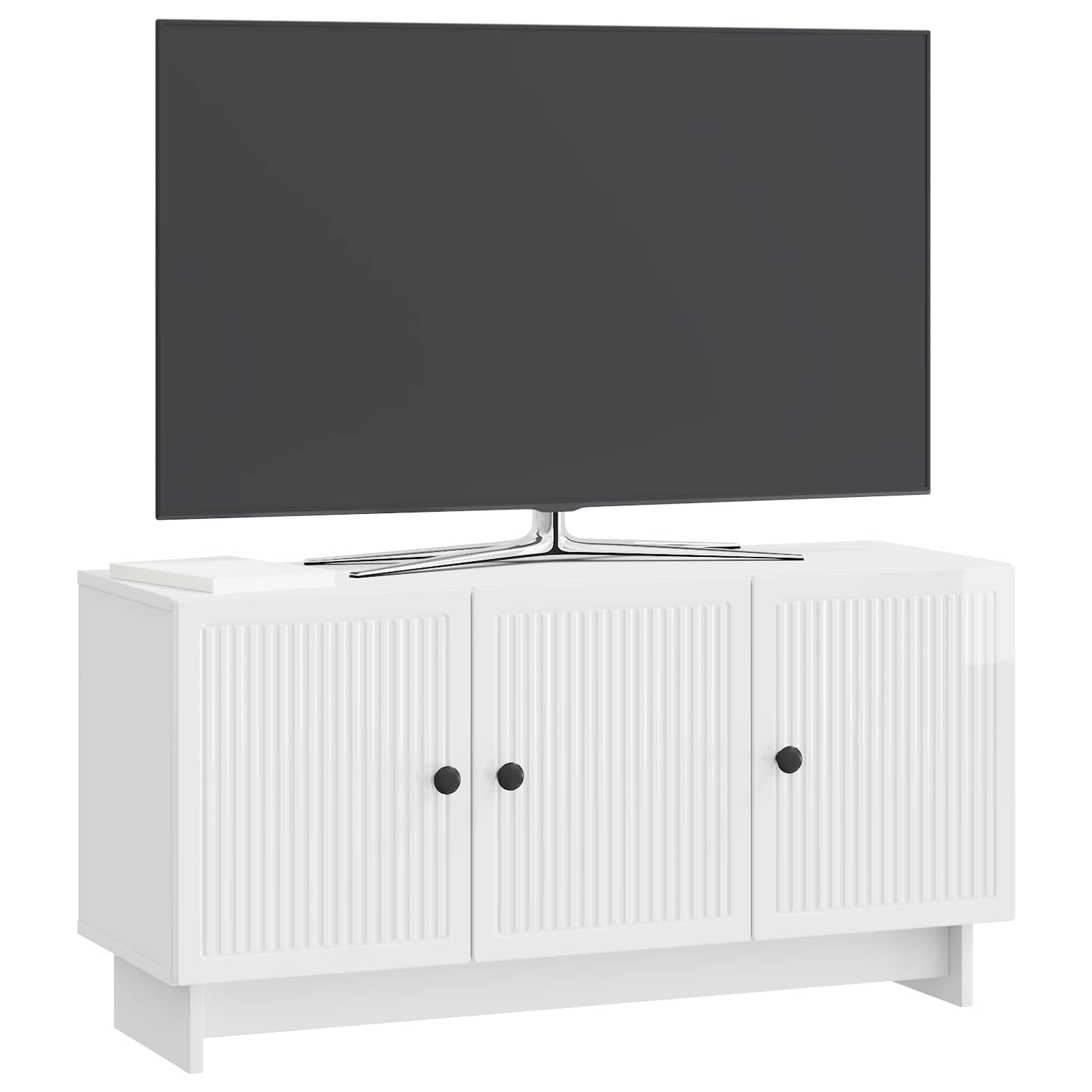 vidaXL Szafka pod telewizor Biały wysoki połysk 99 x 34,5 x 50 cm