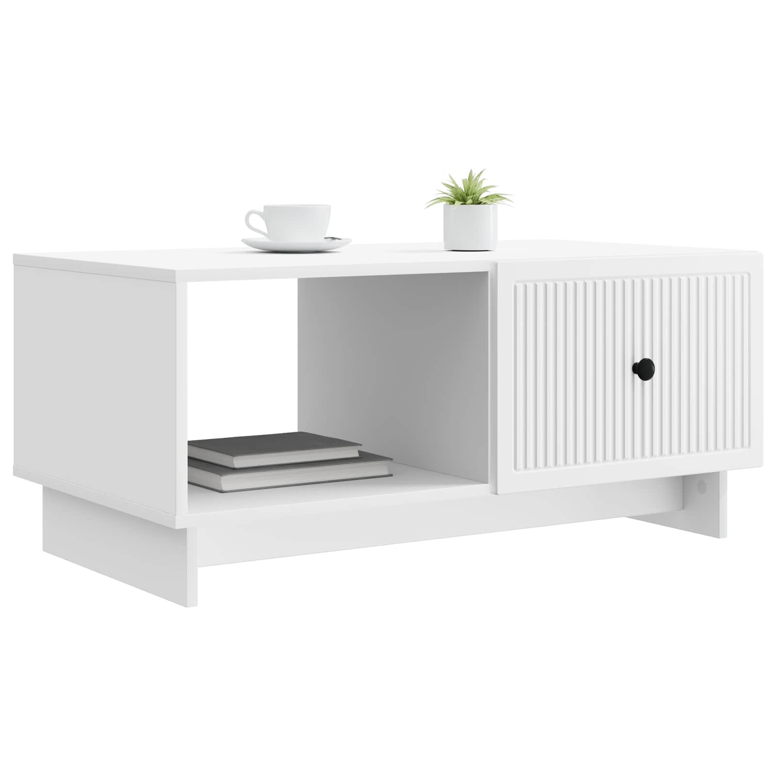 vidaXL Stolik kawowy Biały 90 x 50 x 40 cm Drewno inżynieryjne