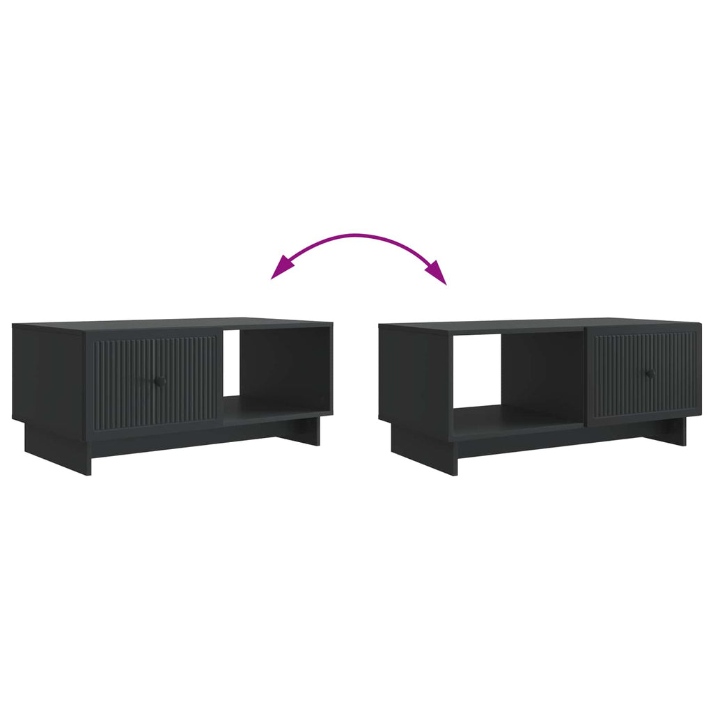 vidaXL Stolik kawowy Czarny 90 x 50 x 40 cm Drewno inżynieryjne