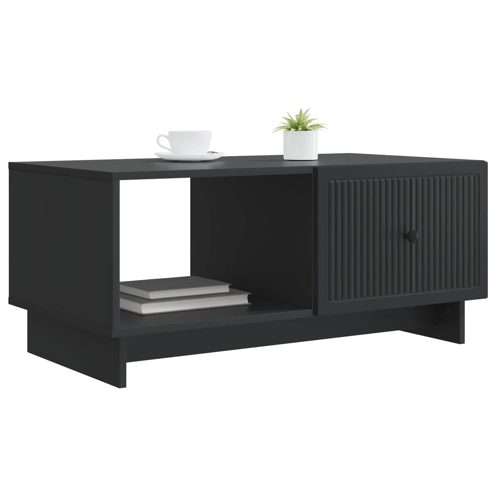 vidaXL Stolik kawowy Czarny 90 x 50 x 40 cm Drewno inżynieryjne