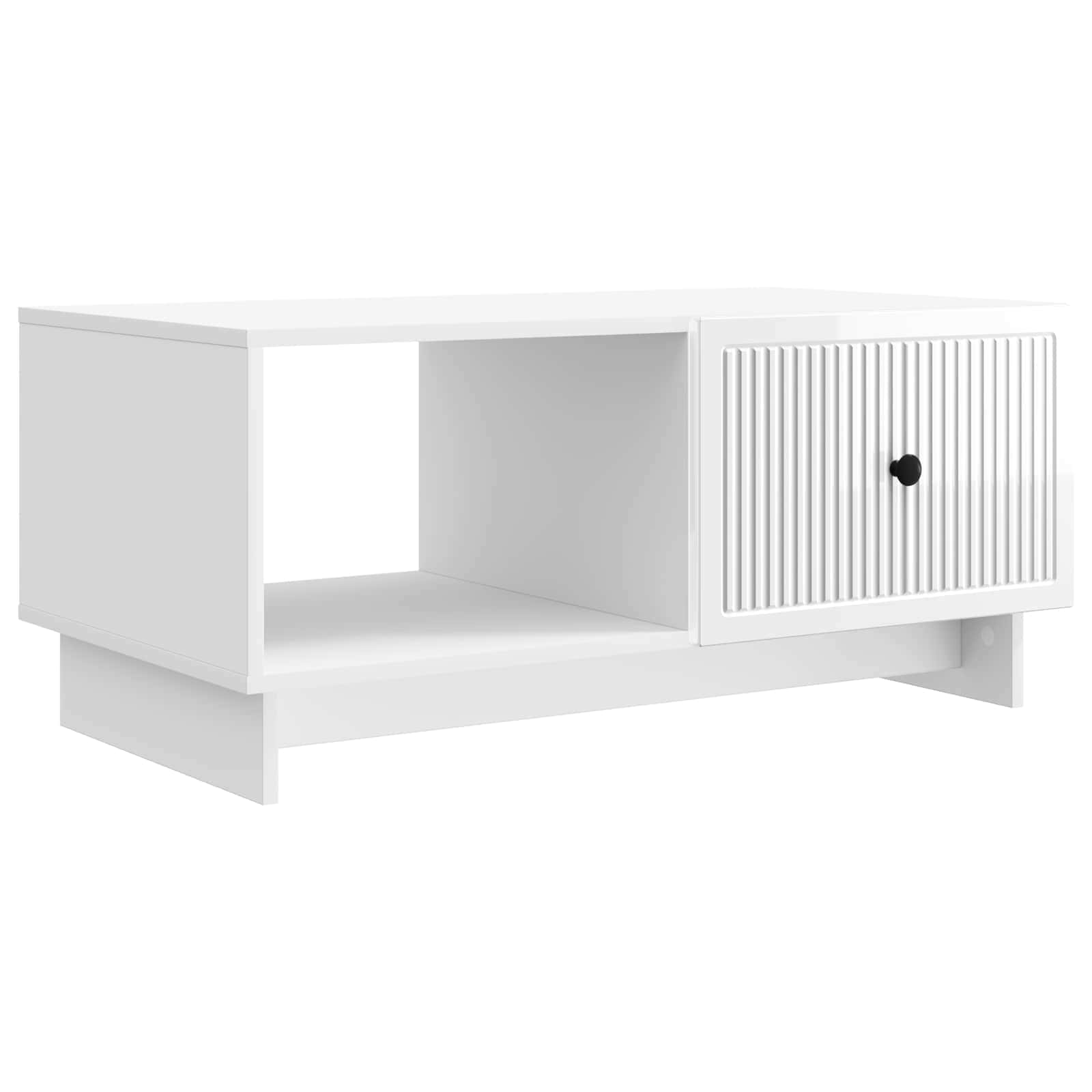 vidaXL Stolik kawowy Biały wysoki połysk 90 x 50 x 40 cm
