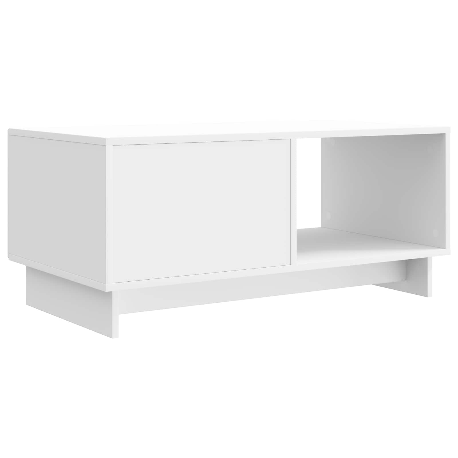 vidaXL Stolik kawowy Biały wysoki połysk 90 x 50 x 40 cm