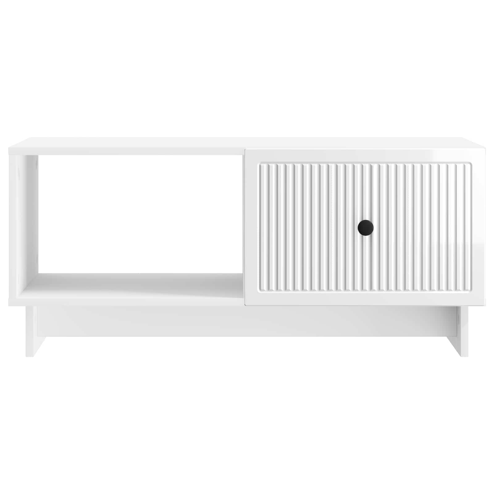 vidaXL Stolik kawowy Biały wysoki połysk 90 x 50 x 40 cm