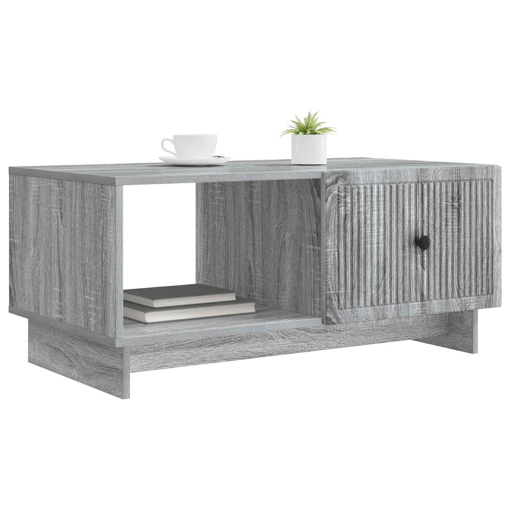 vidaXL Stolik kawowy Szary Sonoma 90 x 50 x 40 cm Drewno inżynieryjne