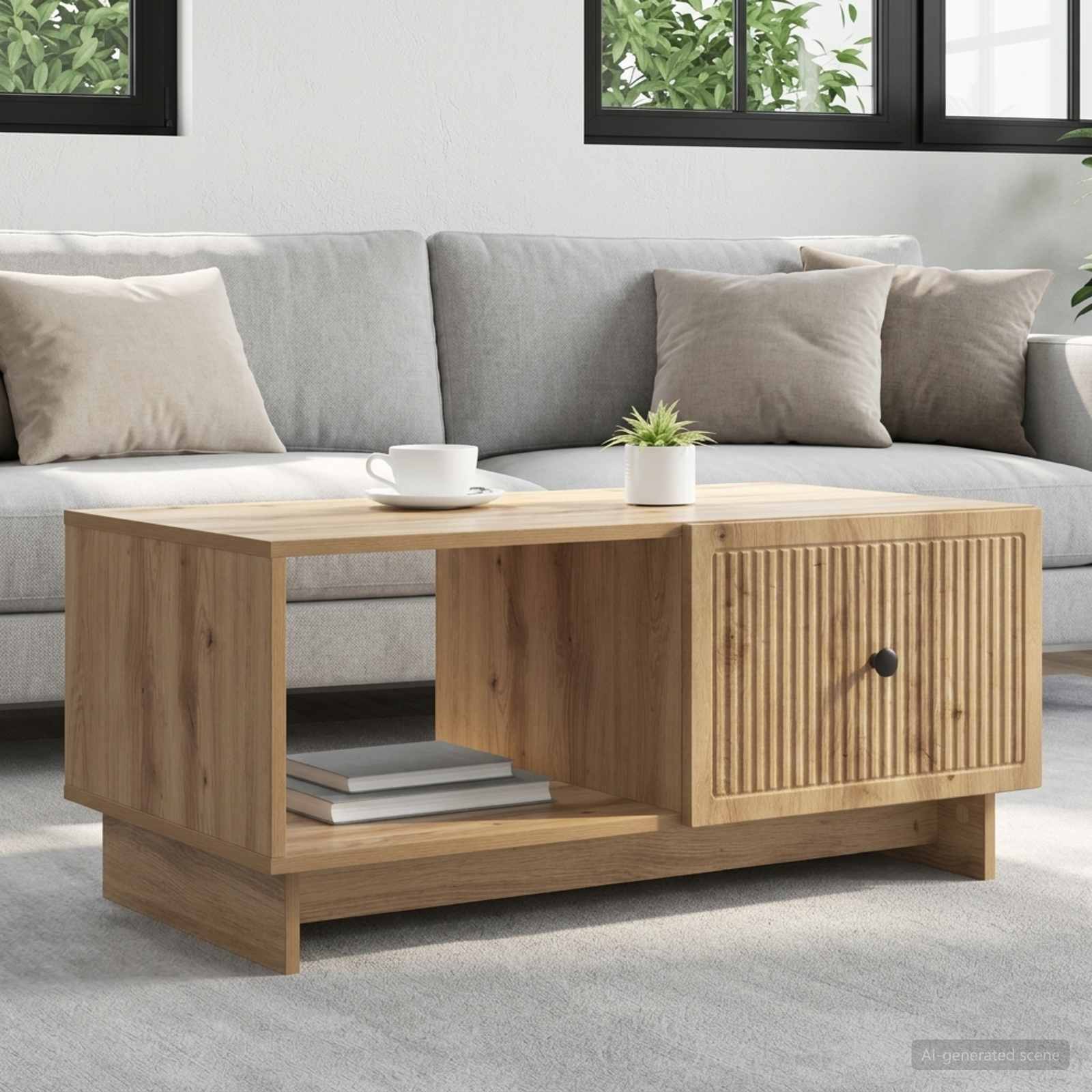 vidaXL Stolik kawowy Dąb artisan 90 x 50 x 40 cm Drewno inżynieryjne