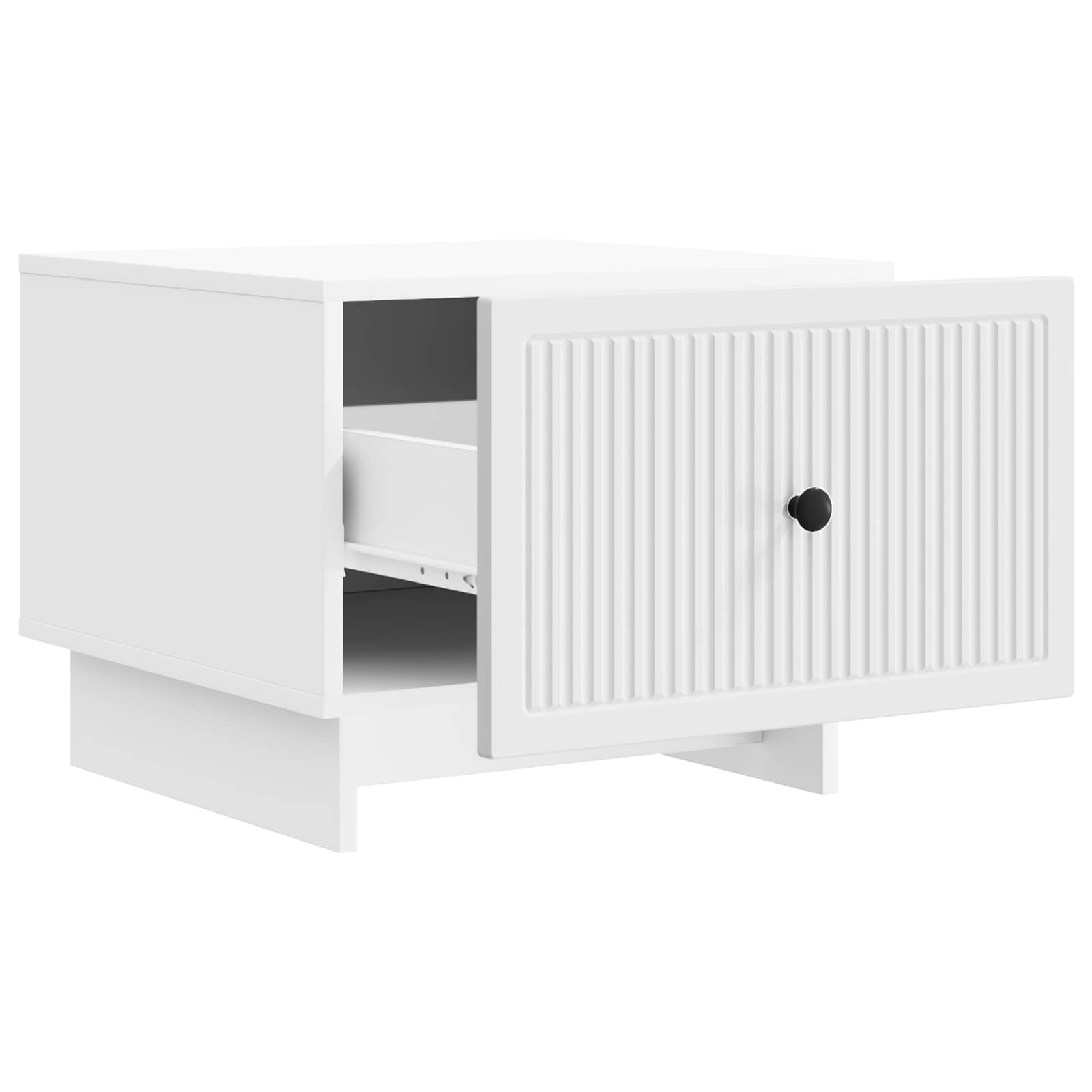 vidaXL Stolik kawowy Biały 49 x 50 x 40 cm Drewno inżynieryjne