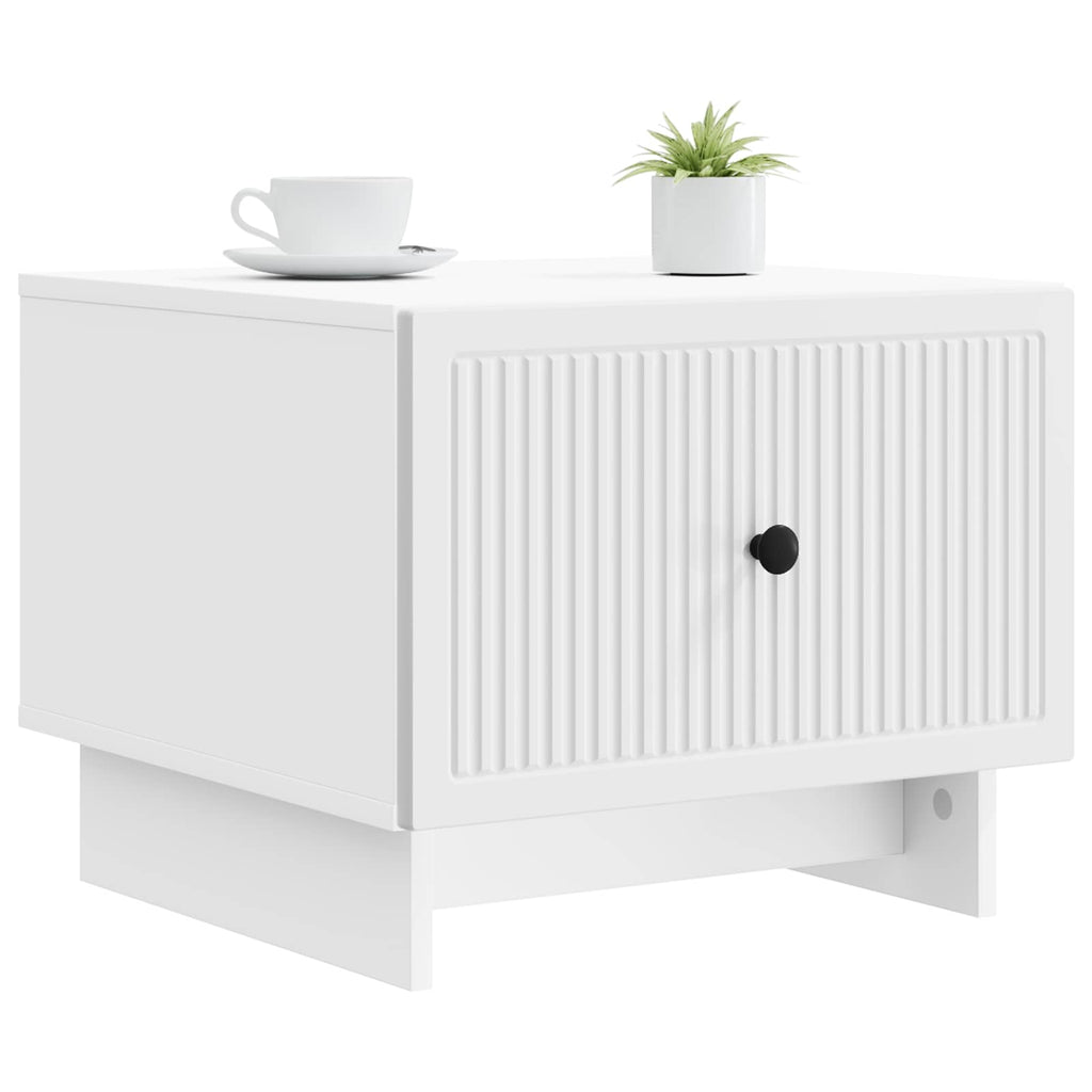vidaXL Stolik kawowy Biały 49 x 50 x 40 cm Drewno inżynieryjne